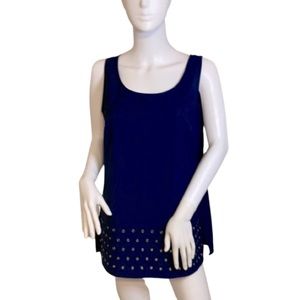 Dress Barn Sleeveless Grommet Blouse